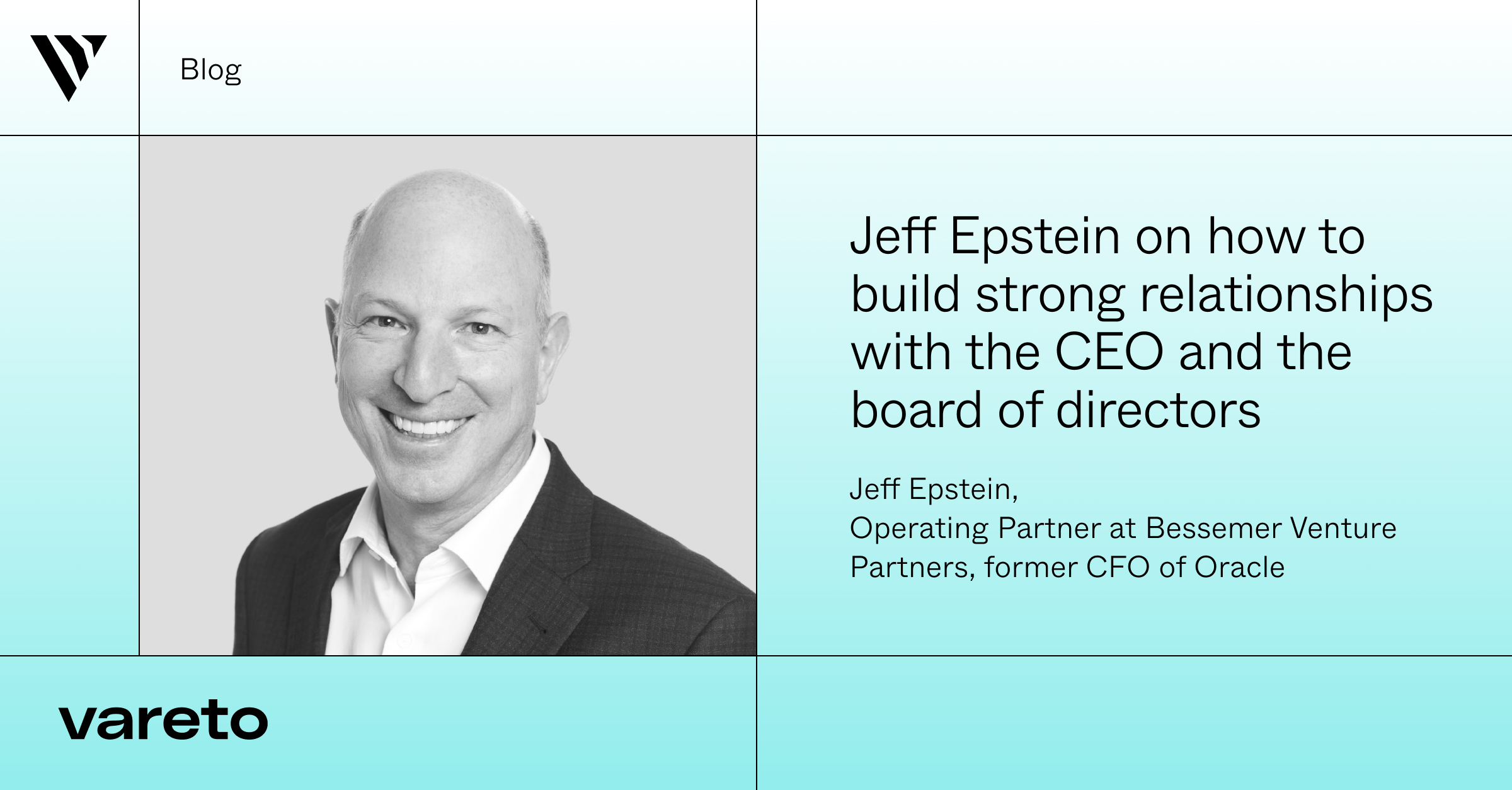 Jeff Epstein, former CFO of Oracle, on how to build strong